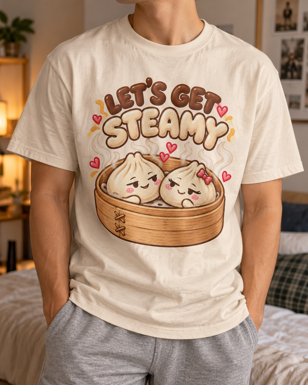 Let's Get Steamy Dumpling Lounge & Sleep Tee
