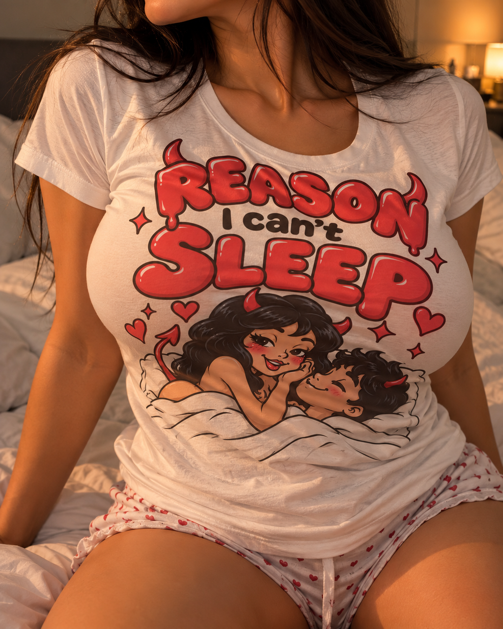 Reason I Can’t Sleep Couples Halloween Graphic Lounge & Sleep T-Shirt
