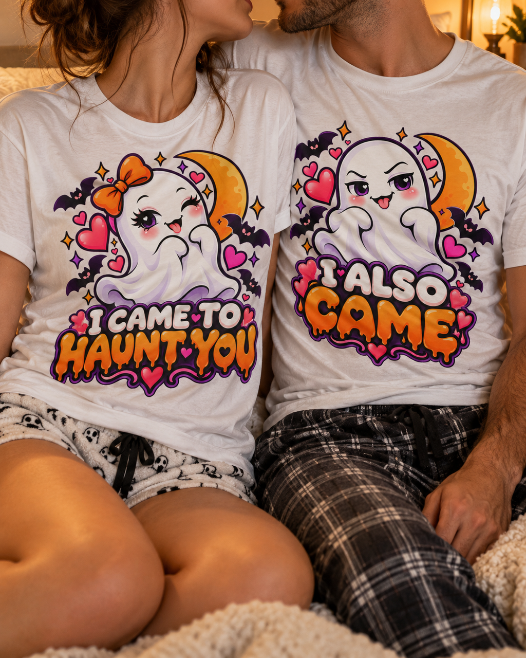 I Came to Haunt You Halloween Funny Graphic Lounge & Sleep T-Shirt