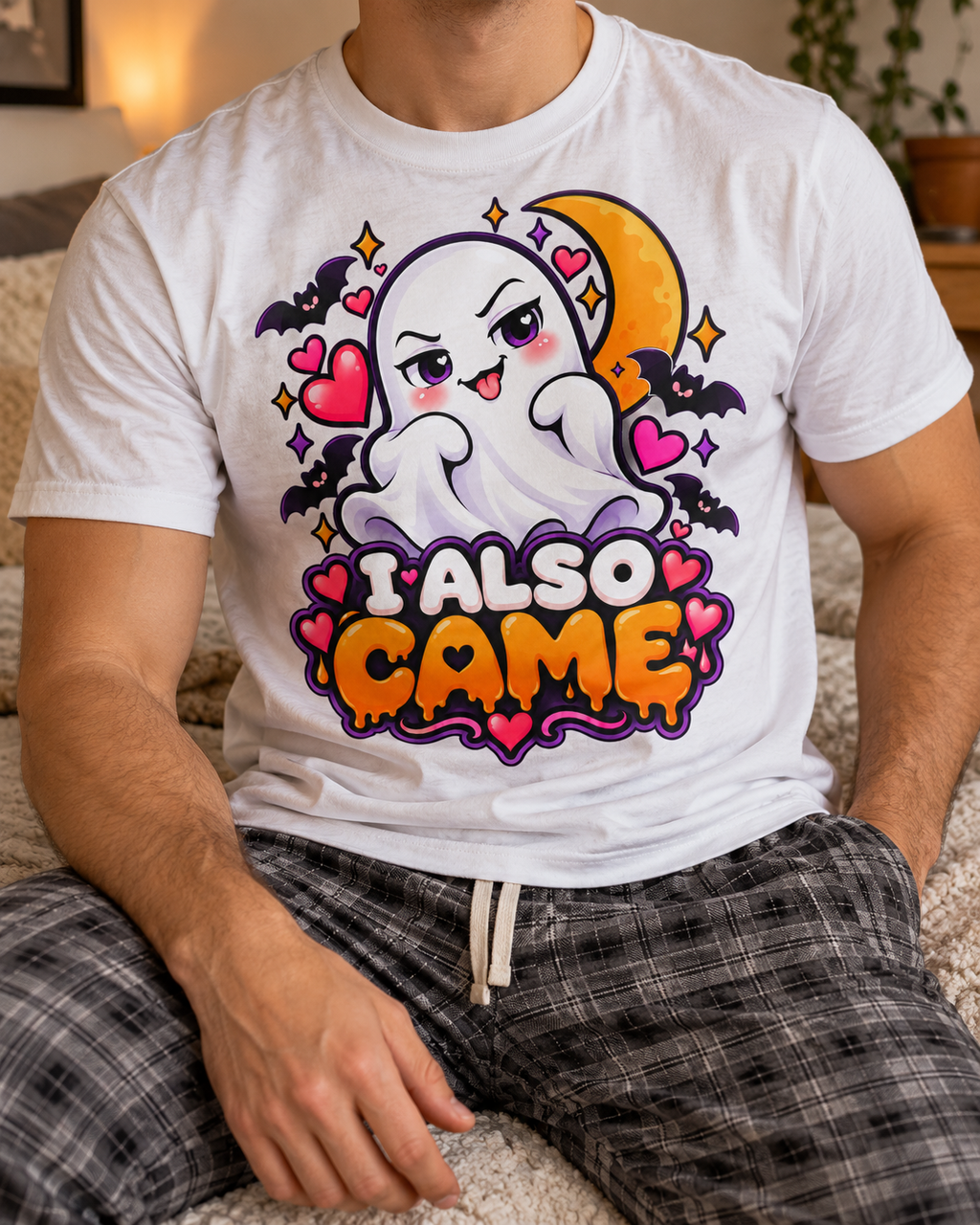 I Also Came Funny Halloween Graphic Lounge & Sleep Tee