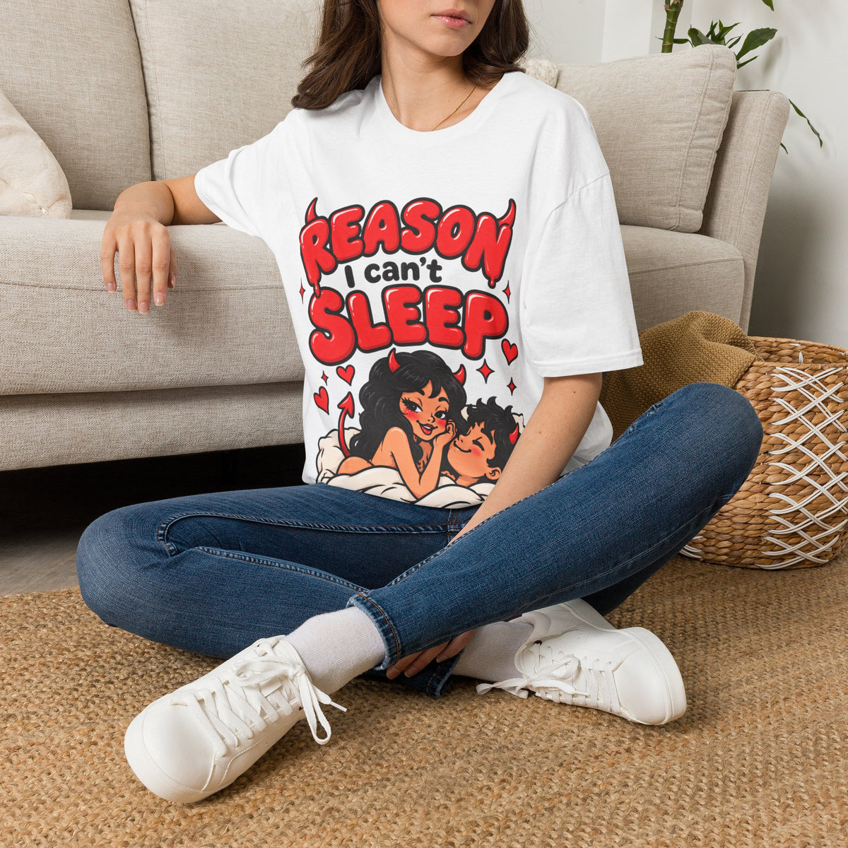 Reason I Can’t Sleep Couples Halloween Graphic Lounge & Sleep T-Shirt